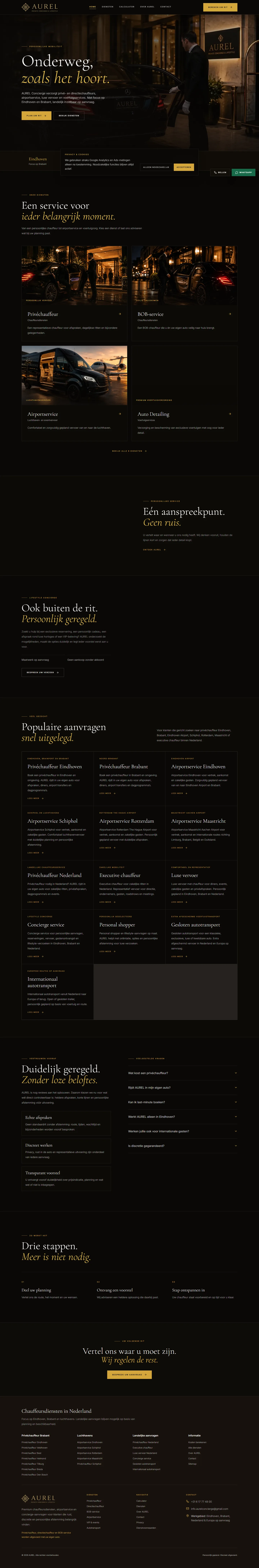 Homepage van AUREL Concierge